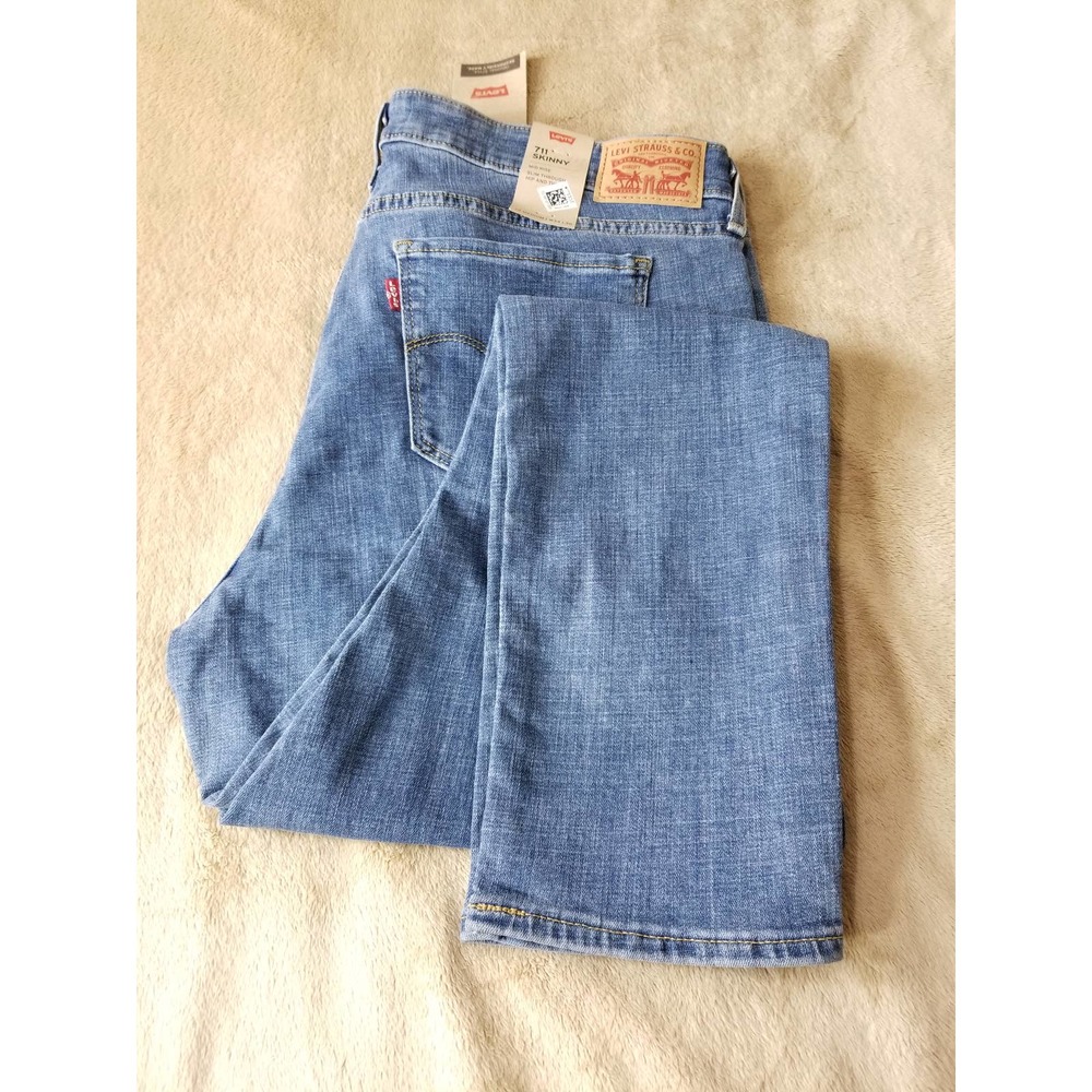 LEVI'S Women's 711 Skinny Sculpt Hypersoft Jeans Mid Rise Slim Size 34
